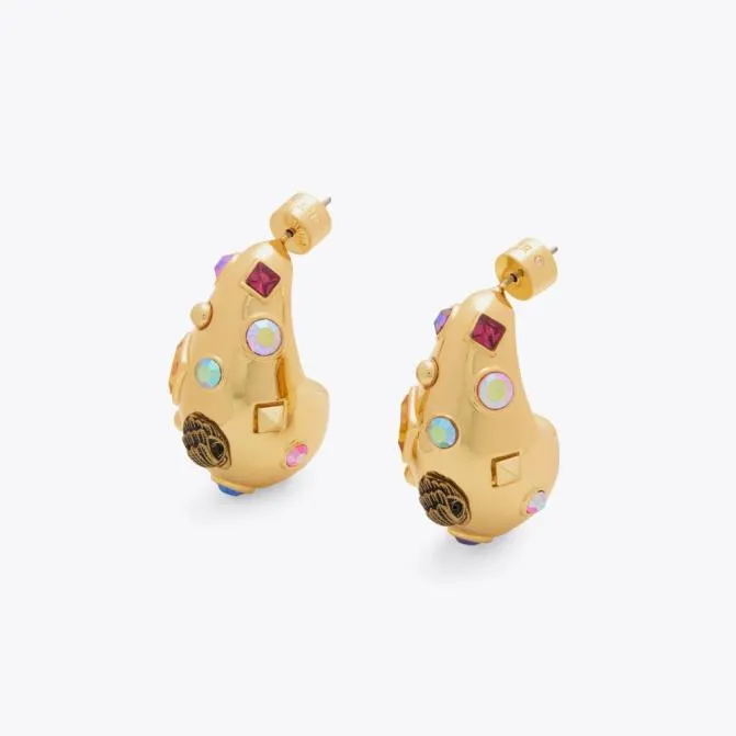 Kurt Geiger Jewelry Large Crystal Mix Earrings Gold 8211 Women