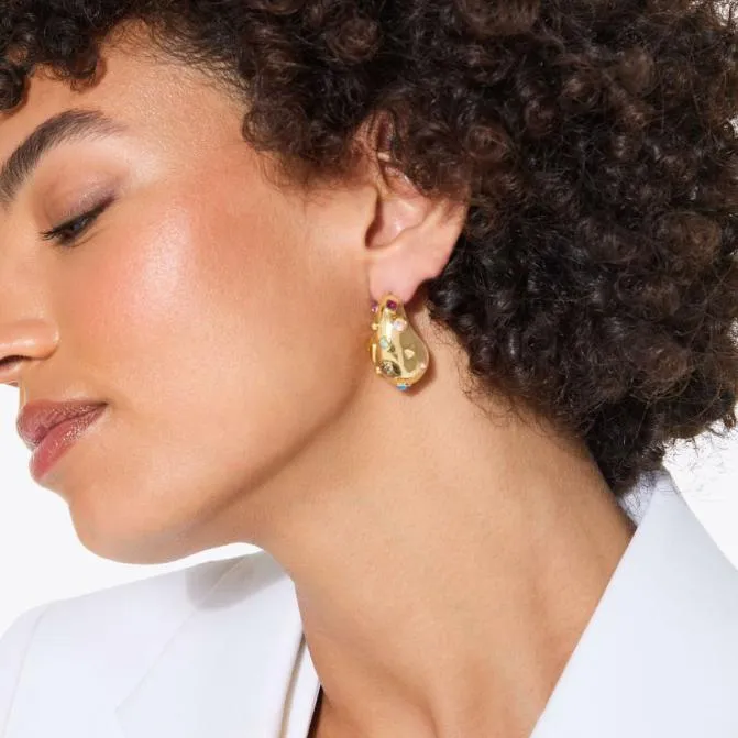 Kurt Geiger Jewelry Large Crystal Mix Earrings Gold 8211 Women