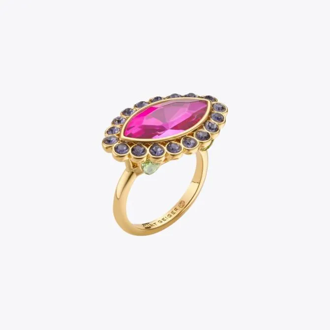 Kurt Geiger Jewelry Marquise Cocktail Ring Fushia 8211 Women