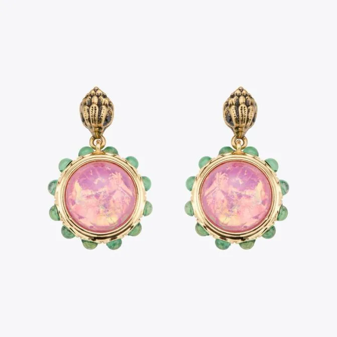 Kurt Geiger Jewelry Small Regency Drop Earring Pink 8211 Women