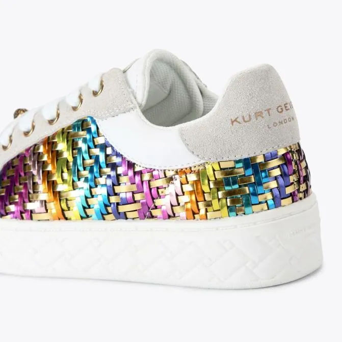 Kurt Geiger Kids Kids Kensington Cupsole Sneaker Gold Combination 8211 Women