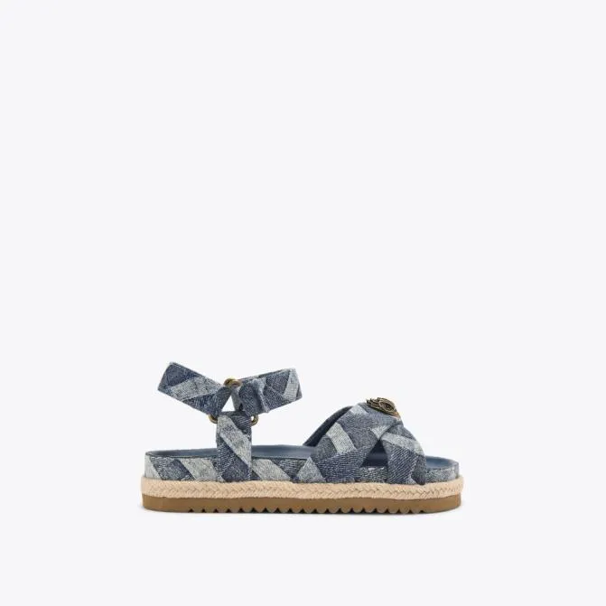 Kurt Geiger Kids Mini Kensington Espadrille Sandal Blue 8211 Women
