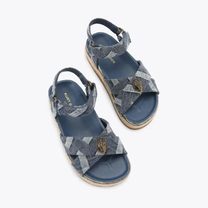 Kurt Geiger Kids Mini Kensington Espadrille Sandal Blue 8211 Women