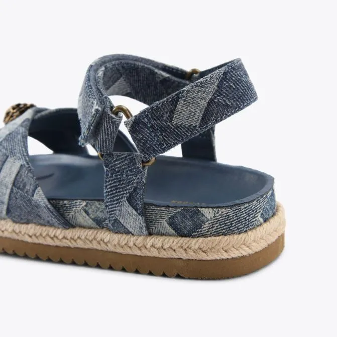 Kurt Geiger Kids Mini Kensington Espadrille Sandal Blue 8211 Women