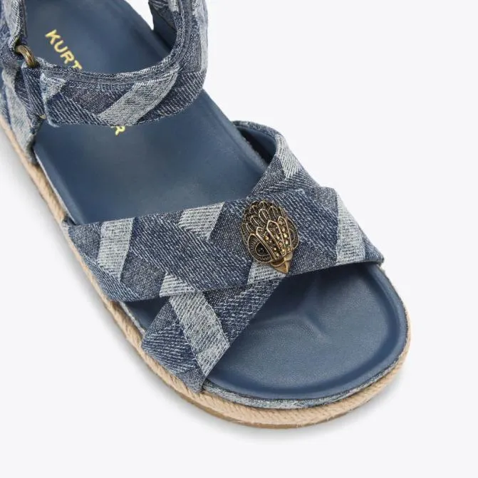 Kurt Geiger Kids Mini Kensington Espadrille Sandal Blue 8211 Women