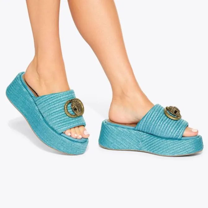 Kurt Geiger Sandals Chelsea Platform Mule Sandal Blue 8211 Women