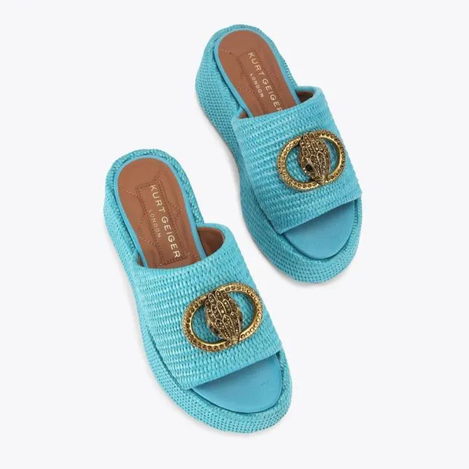 Kurt Geiger Sandals Chelsea Platform Mule Sandal Blue 8211 Women