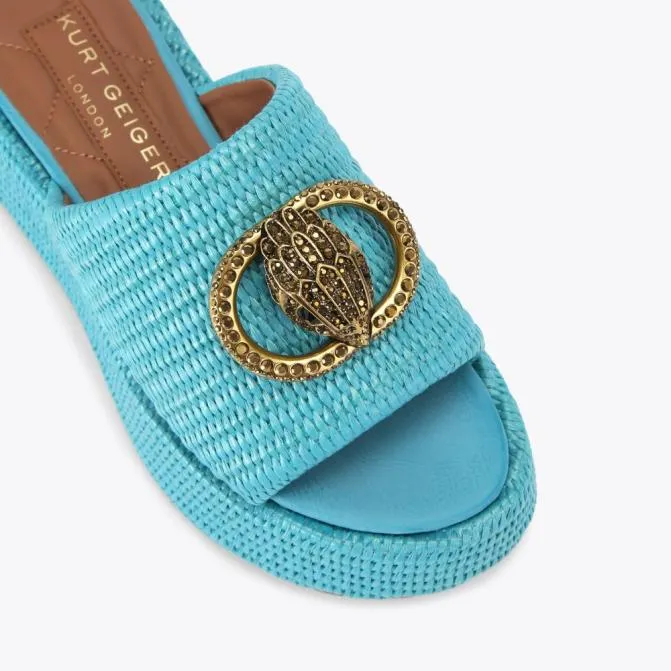 Kurt Geiger Sandals Chelsea Platform Mule Sandal Blue 8211 Women