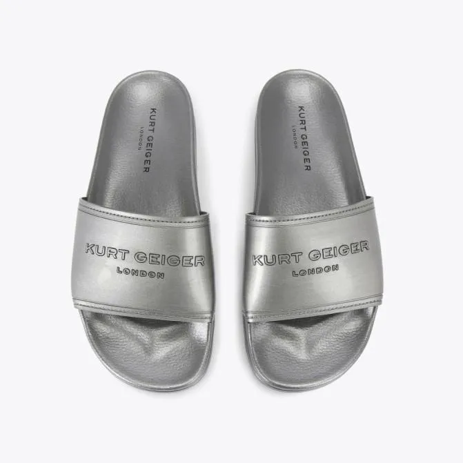 Kurt Geiger Sandals Mens Pool Slider Gunmetal 8211 Men