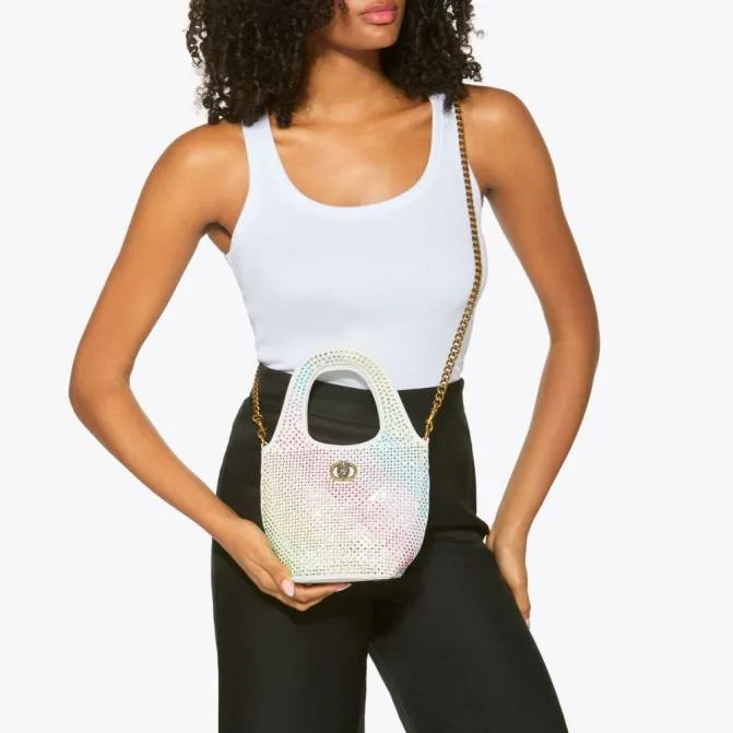 Kurt Geiger Shoulder Bags Small Chelsea Crystal Bag Bone Combination 8211 Women