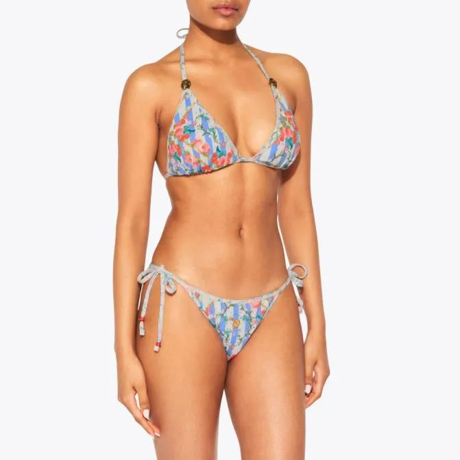 Kurt Geiger Swim Kensington Bikini Top Mid Blue 8211 Women