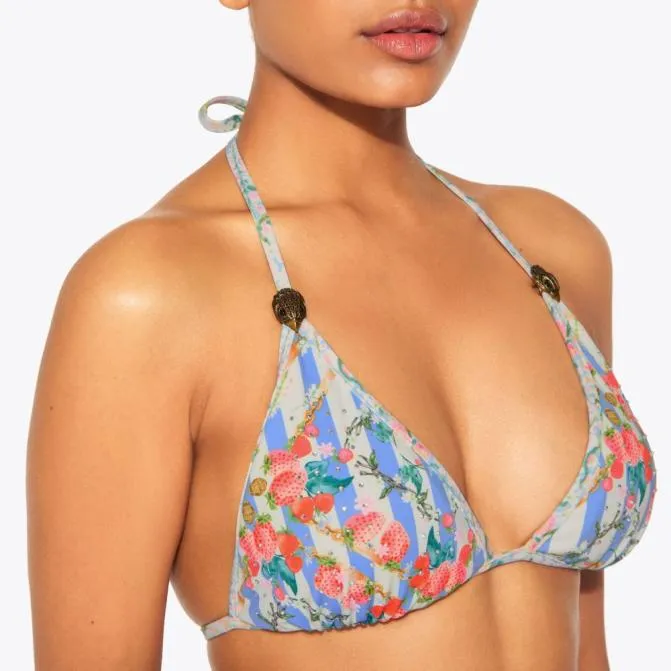 Kurt Geiger Swim Kensington Bikini Top Mid Blue 8211 Women