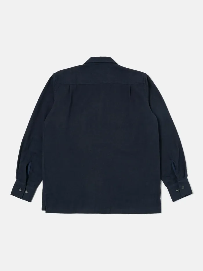 LS Utility Shirt In Navy Alaska Cotton Men Universal Works Overshirts
