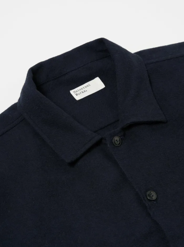 LS Utility Shirt In Navy Alaska Cotton Men Universal Works Overshirts