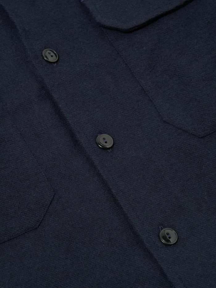 LS Utility Shirt In Navy Alaska Cotton Men Universal Works Overshirts