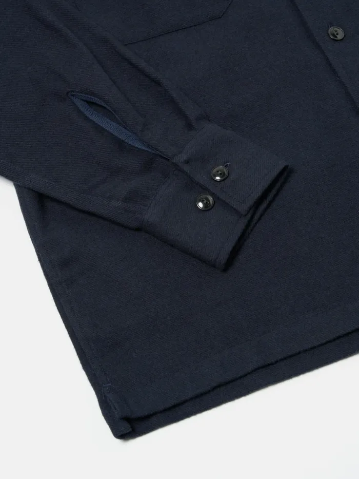 LS Utility Shirt In Navy Alaska Cotton Men Universal Works Overshirts