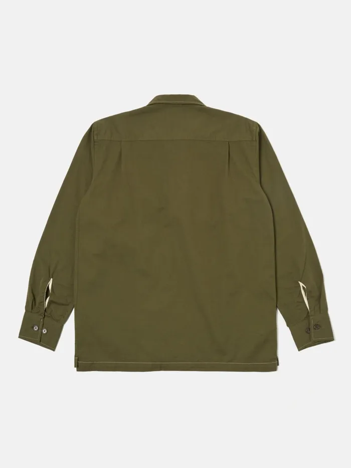 LS Utility Shirt In Olive Military Shirting Men Universal Works Shirts