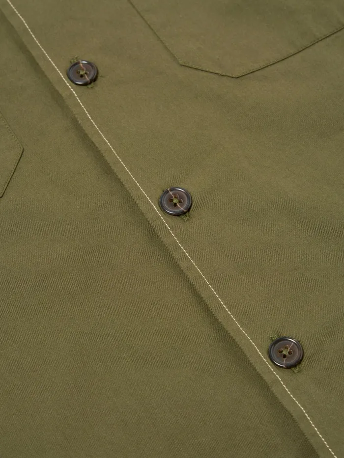 LS Utility Shirt In Olive Military Shirting Men Universal Works Shirts