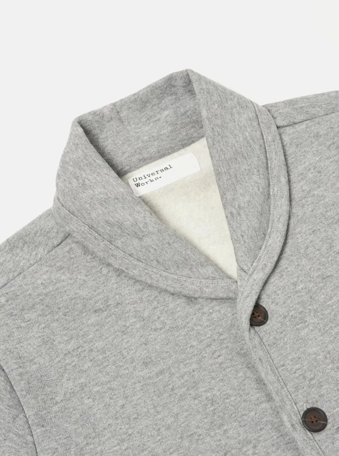 Lancaster Jacket In Grey Marl Recycled Cotton Blend Je Men Universal Works Sweatshirts