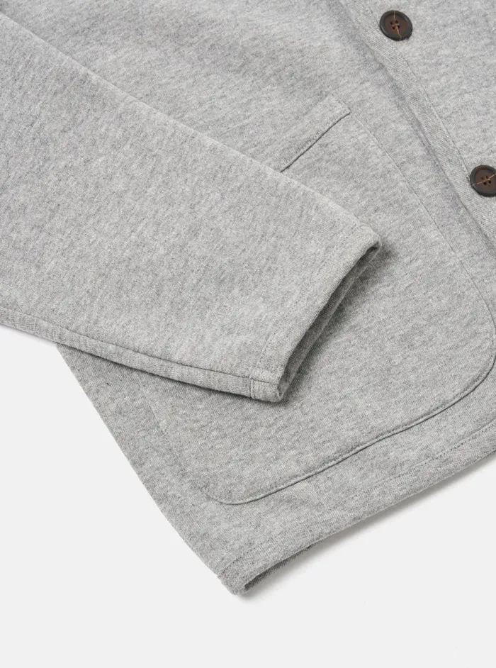Lancaster Jacket In Grey Marl Recycled Cotton Blend Je Men Universal Works Sweatshirts
