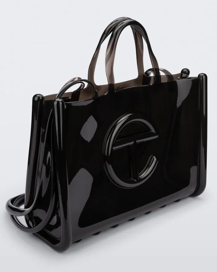 Large Jelly Shopper Black Women Melissa Handbags