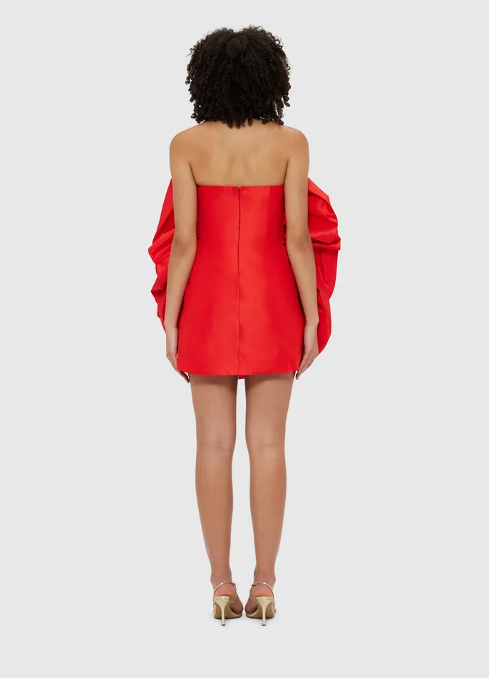 LEO LIN Dresses and Jumpsuits Women Bloom Rose Mini Dress 8211 Scarlet
