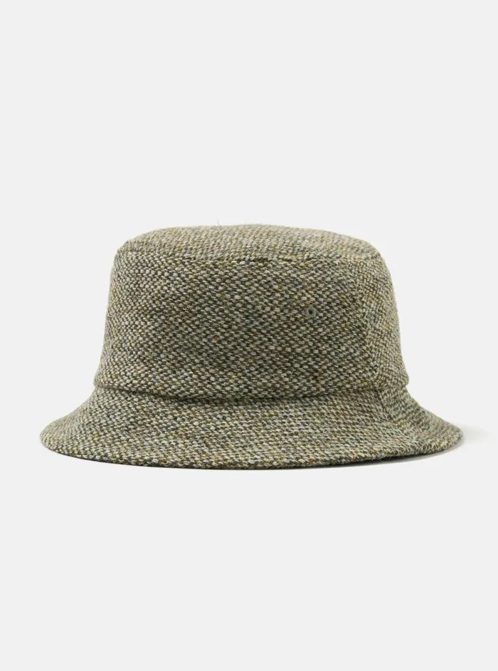 Lewis Hat In Olive Harris Tweed Weave Men Universal Works Hats