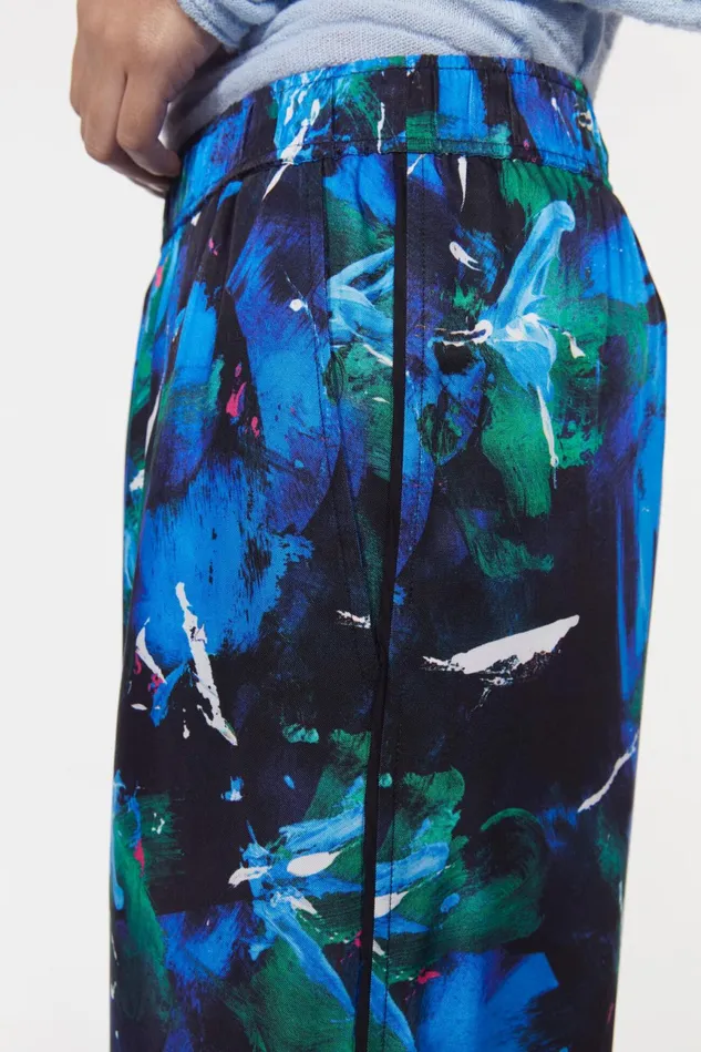 Livia Floral Pants Black Cobalt Women Rodebjer Sets and Suits