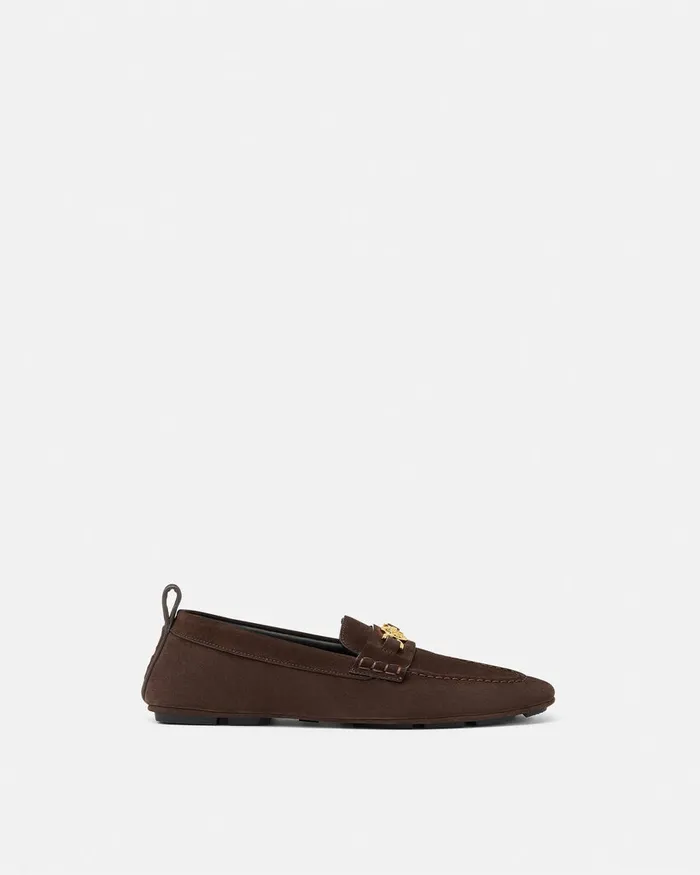 Loafers and Slippers Men Versace Villa Suede Driver Shoes 1nb3v