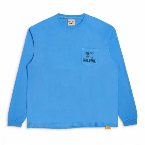 Long Sleeve Men Gallery Dept DEPT DE LA GALERIE LS POCKET TEE Blue