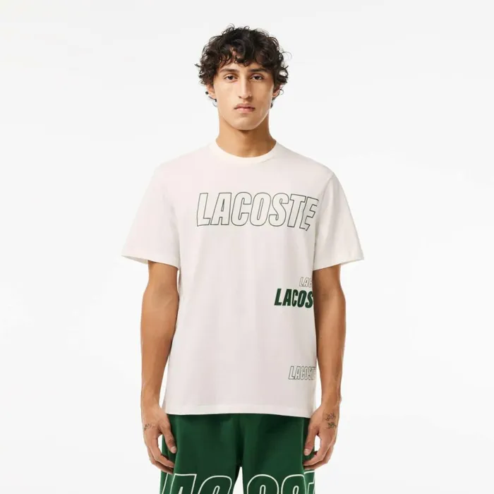 Loungewear and Pajamas Men Lacoste Men039s Contrast Branded Lounge TShirt White 70v