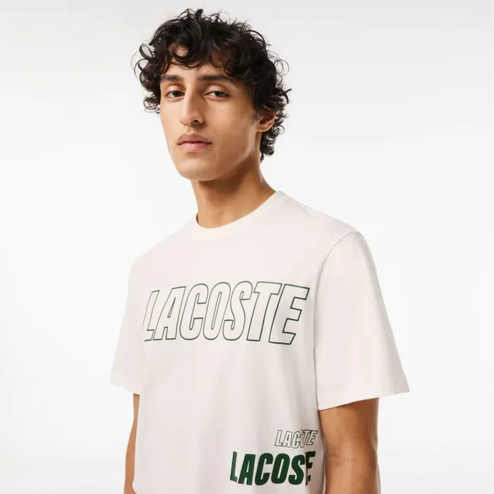Loungewear and Pajamas Men Lacoste Men039s Contrast Branded Lounge TShirt White 70v
