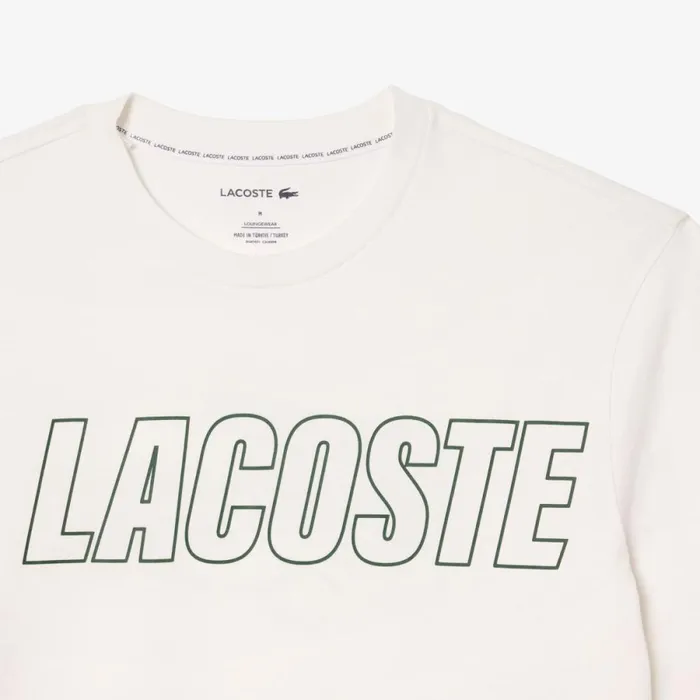 Loungewear and Pajamas Men Lacoste Men039s Contrast Branded Lounge TShirt White 70v