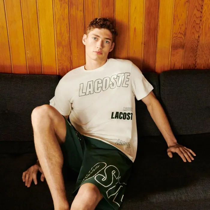 Loungewear and Pajamas Men Lacoste Men039s Contrast Branded Lounge TShirt White 70v