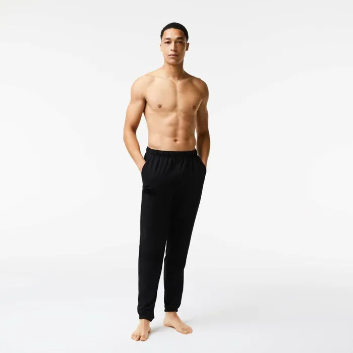 Loungewear and Pajamas Men Lacoste Men039s Cotton Fleece Lounge Joggers Black C31
