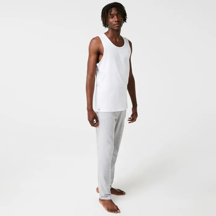 Loungewear and Pajamas Men Lacoste Men039s Cotton Tank Top 3Pack White 001