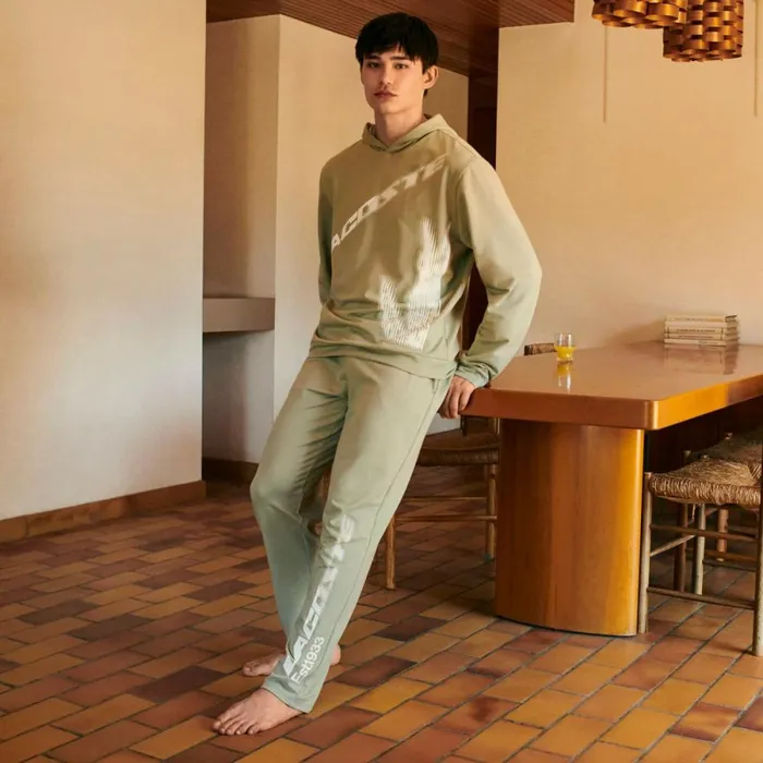 Loungewear and Pajamas Men Lacoste Mens Contrast Croc Hoodie Khaki Green G21
