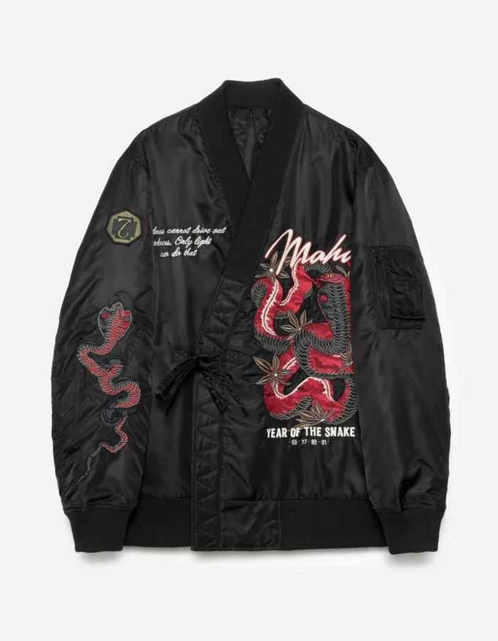 Maharishi Jackets 6006 Year Of The Snake MA1 Kimono Black 8211 Men