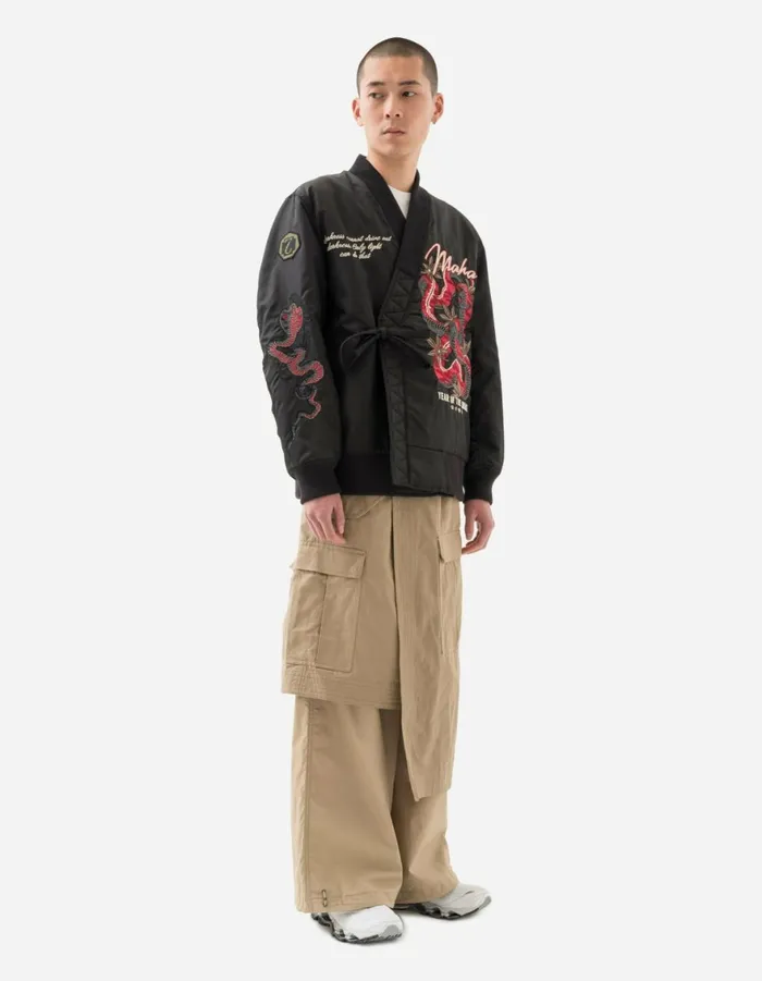 Maharishi Jackets 6006 Year Of The Snake MA1 Kimono Black 8211 Men