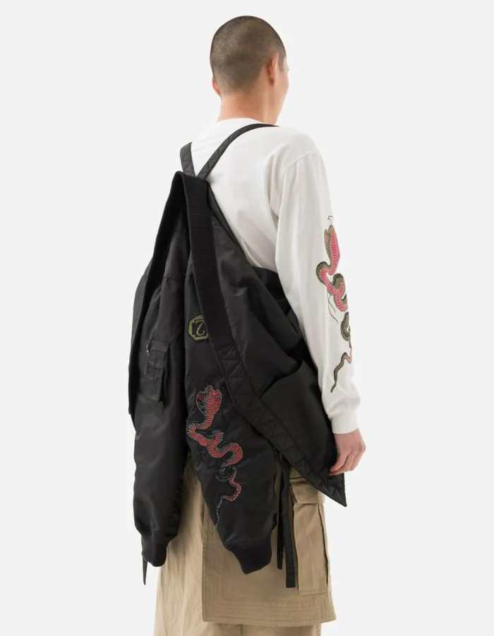 Maharishi Jackets 6006 Year Of The Snake MA1 Kimono Black 8211 Men