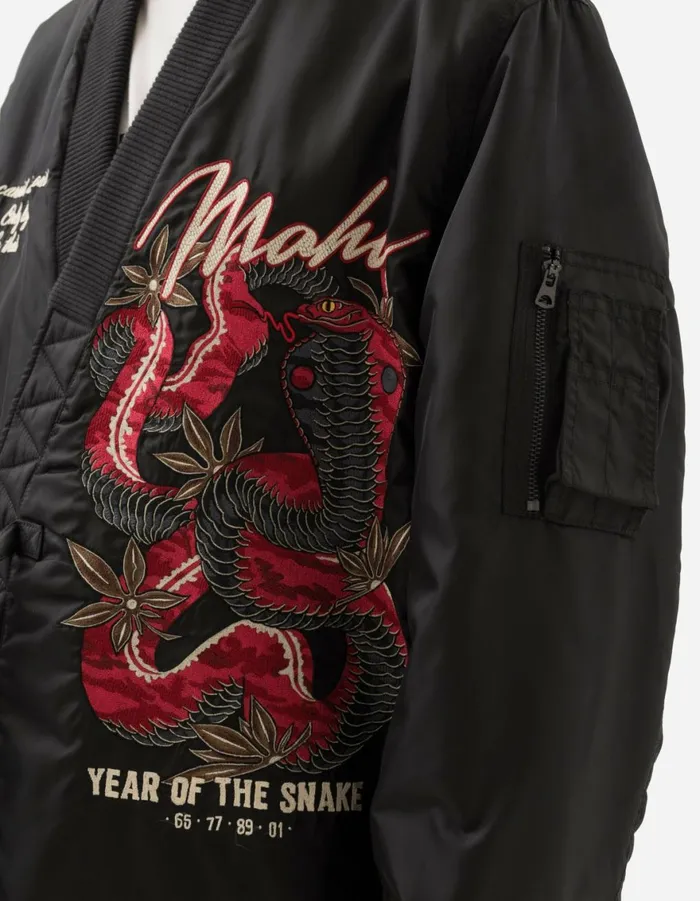 Maharishi Jackets 6006 Year Of The Snake MA1 Kimono Black 8211 Men