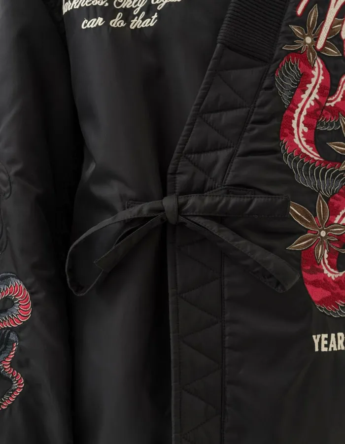 Maharishi Jackets 6006 Year Of The Snake MA1 Kimono Black 8211 Men