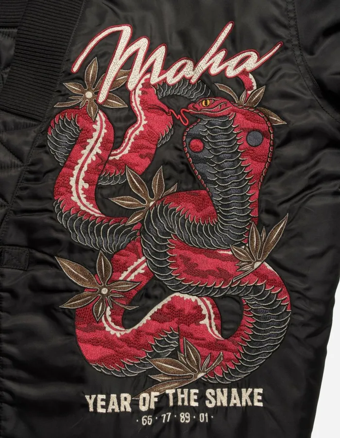 Maharishi Jackets 6006 Year Of The Snake MA1 Kimono Black 8211 Men