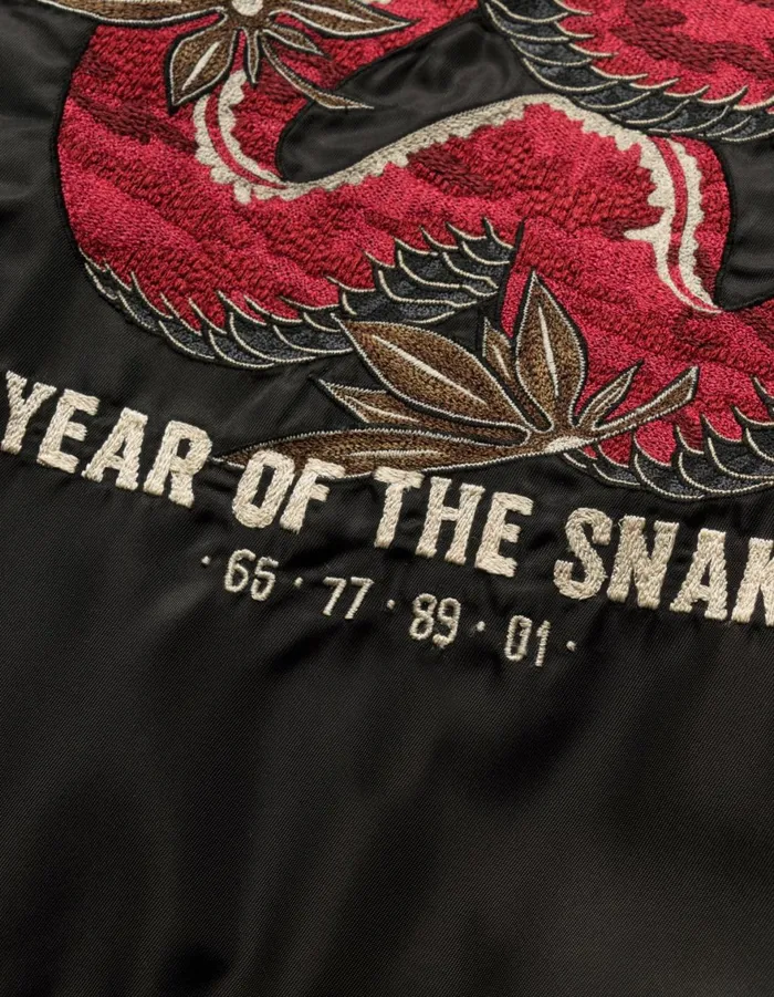 Maharishi Jackets 6006 Year Of The Snake MA1 Kimono Black 8211 Men