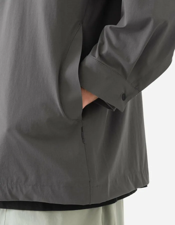 Maharishi Long Sleeve Shirts 6040 Recycled Nylon Overshirt Charcoal 8211 Men