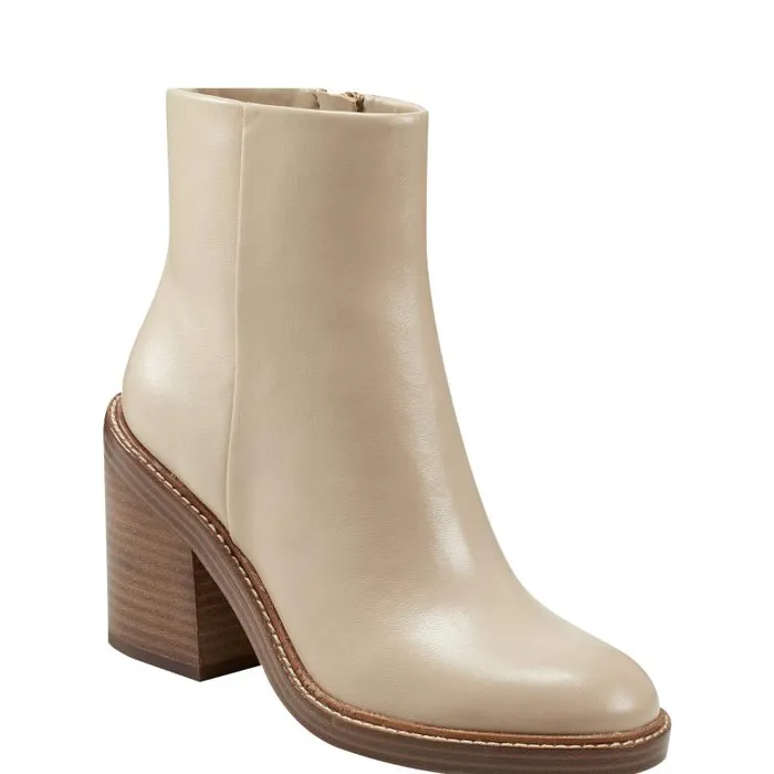 Marc Fisher Booties Women Haleena Round Toe Bootie Nude
