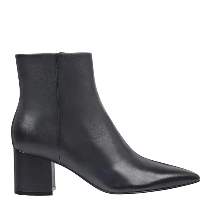 Marc Fisher Boots and Booties Women Jarli Pointy Ankle Bootie Black Leather