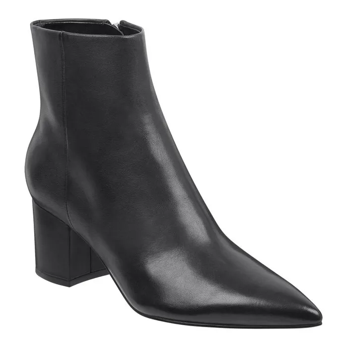 Marc Fisher Boots and Booties Women Jarli Pointy Ankle Bootie Black Leather
