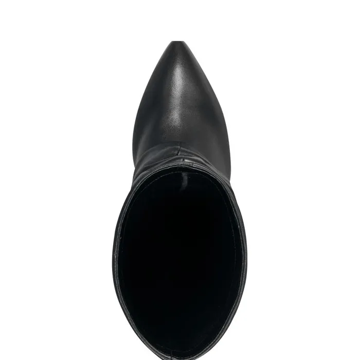 Marc Fisher Boots and Booties Women Lalita Foldover Dress Boot Black Leather