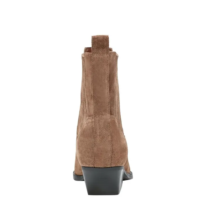 Marc Fisher Boots and Booties Women Pryce Western Bootie Natural Suede